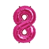 Foto de GLOBO NUMERO 8 ORO-PLATA -NEGRO -ROJO-FUCSIA-AZUL