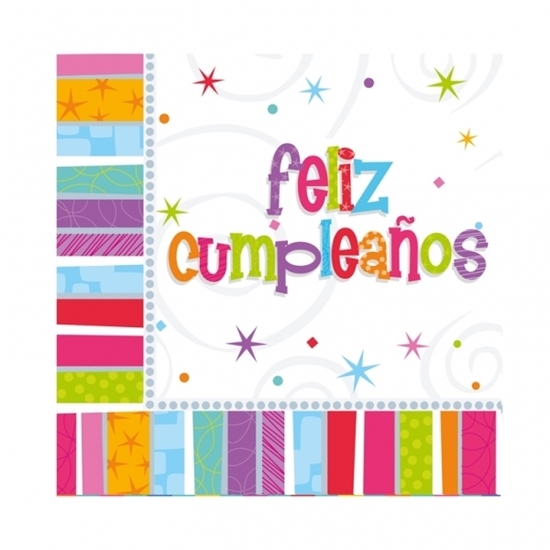 Foto de SERVILLETA "FELIZ CUMPLEAÑOS "